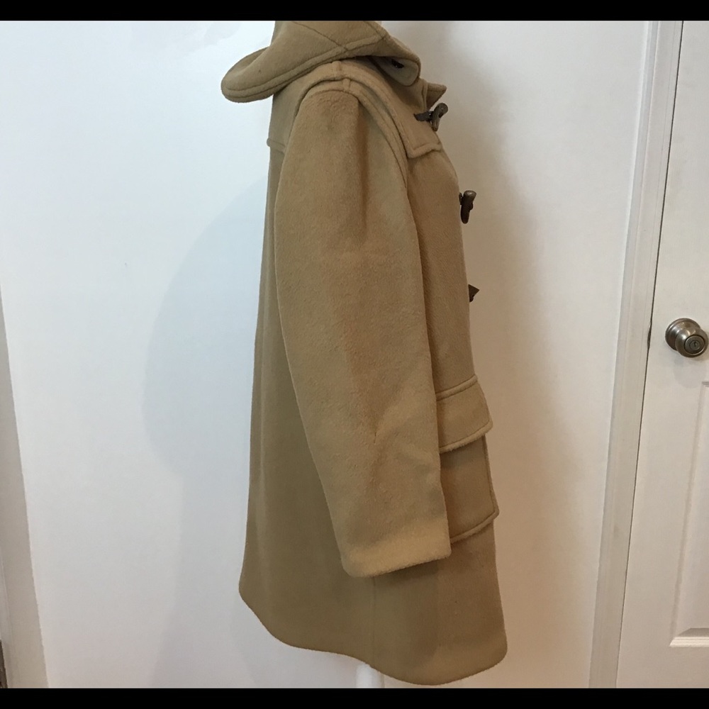 LL BEAN VTG TOGGLE DUFFLE WOOL COAT ENGLAND SZ 14 - Picture 4 of 16